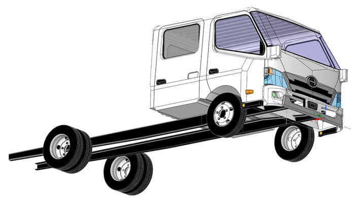 2トントラックの3Dモデル